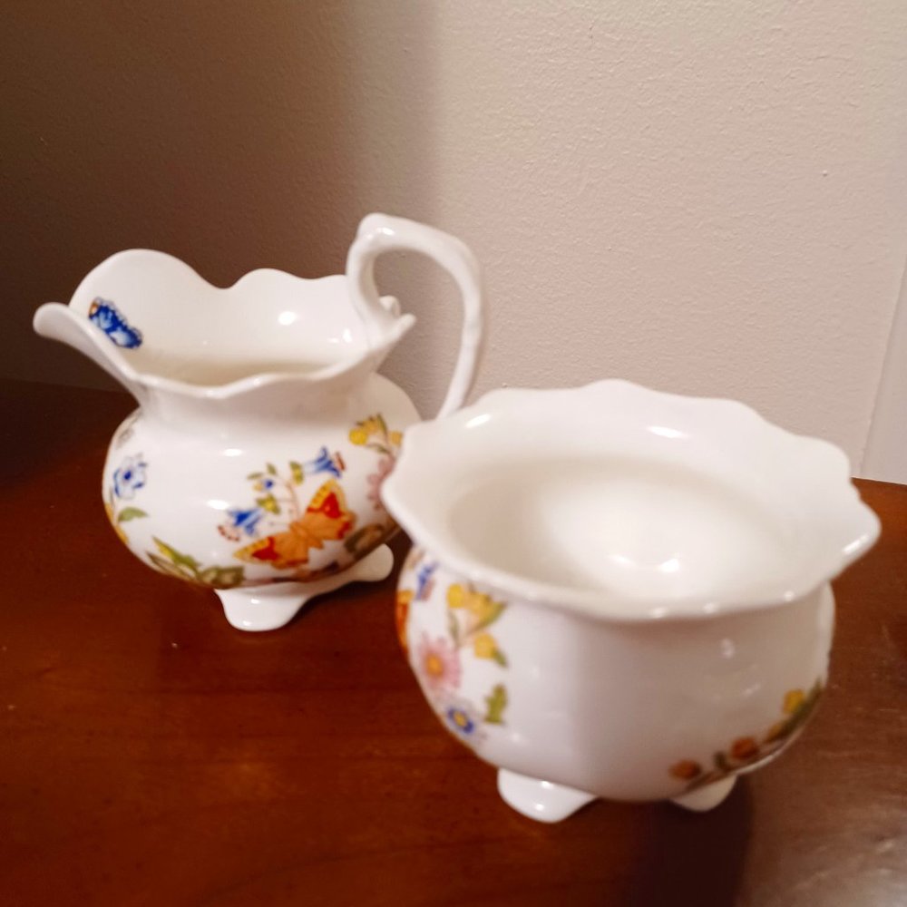 Vintage Aynsley Cottage Garden Creamer and Pitcher